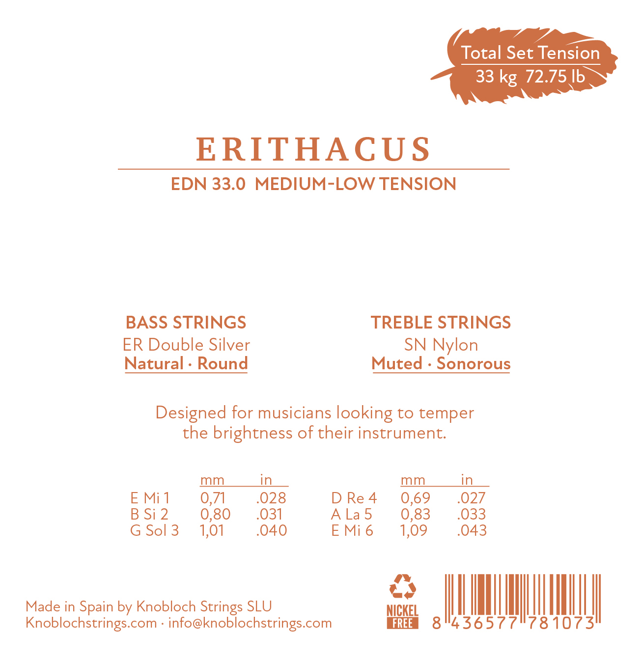 EDB_33-0_Ericathus_BI Nylon_Medium Low Tension